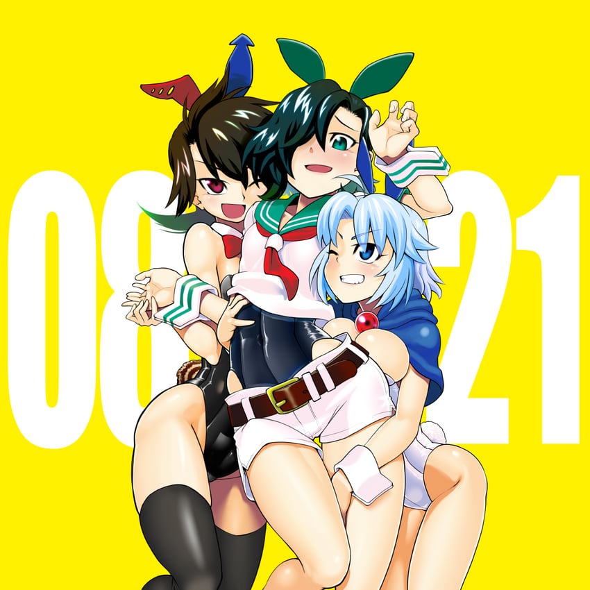 houjuu nue, murasa minamitsu, and kumoi ichirin (touhou) drawn by kagehito