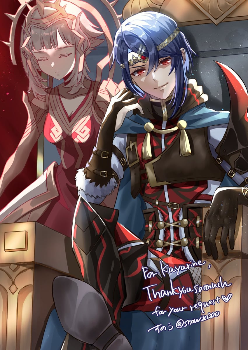 veronica and alcryst (fire emblem and 2 more) drawn by snow20200