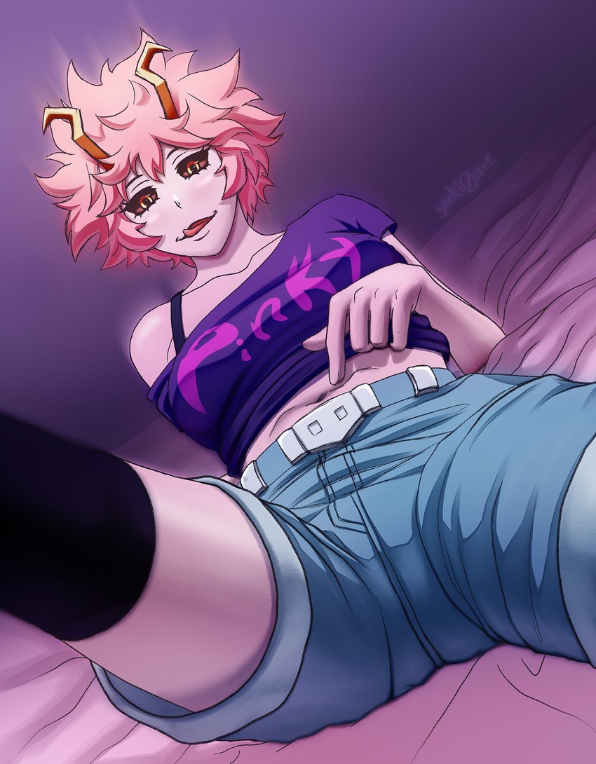 ashido mina (boku no hero academia) drawn by yuki0_art