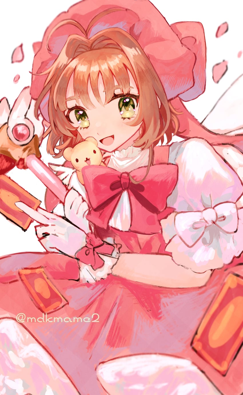 kinomoto sakura and kero (cardcaptor sakura) drawn by mu_gao_mame