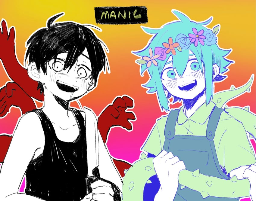 omori and basil (omori) drawn by south_ac