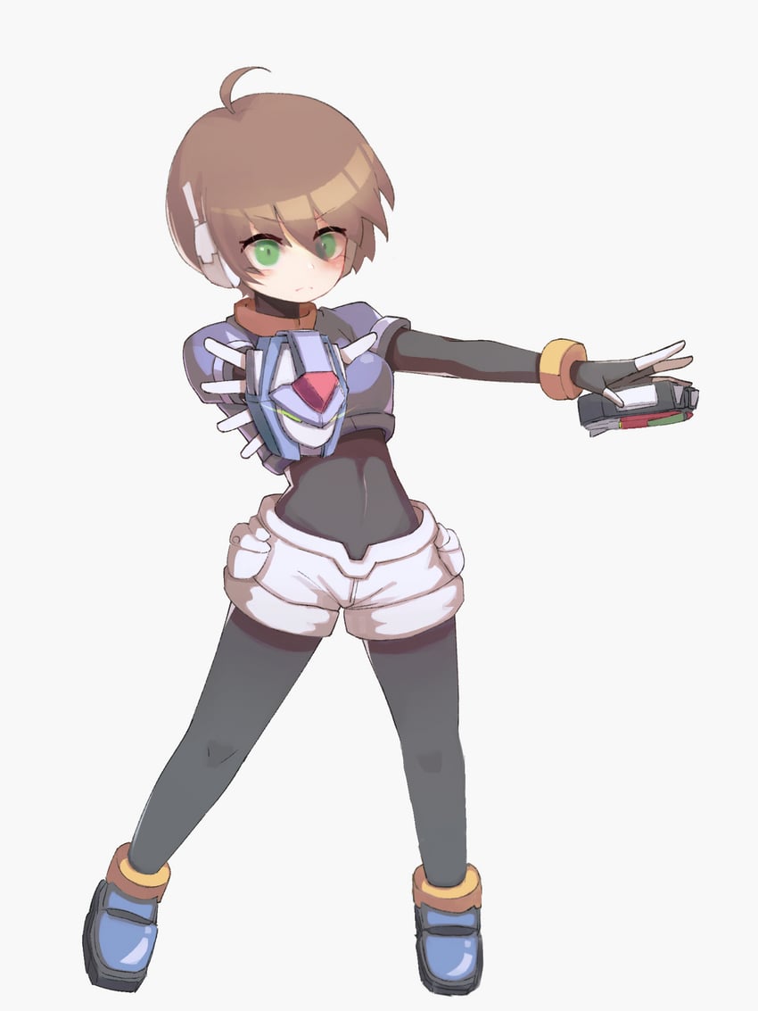 aile, model x, and model z (mega man and 1 more) drawn by hwaryeok