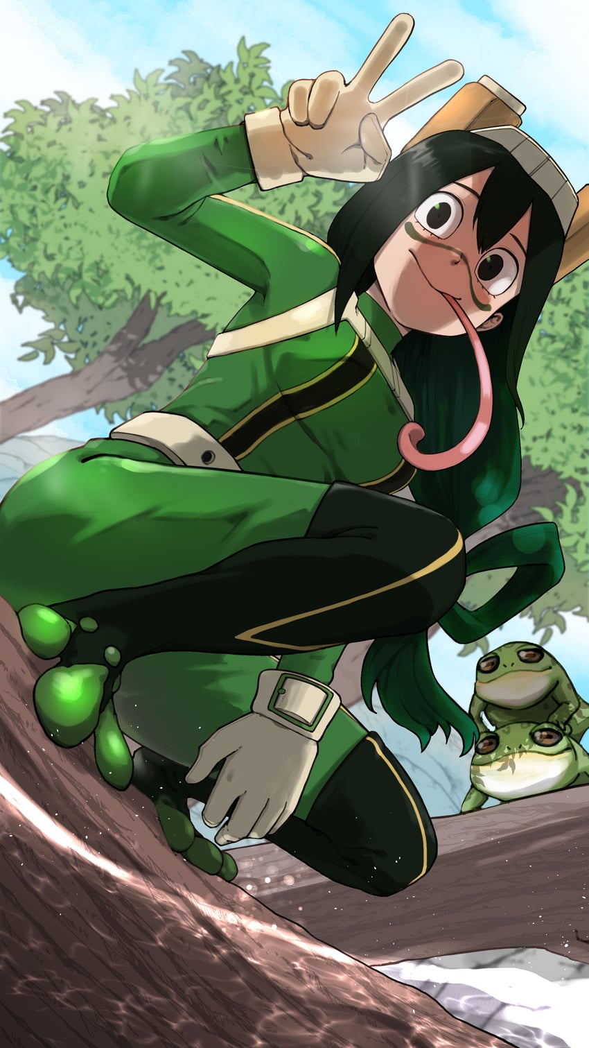 asui tsuyu (boku no hero academia) drawn by fcgc_(friedalwaysgood)