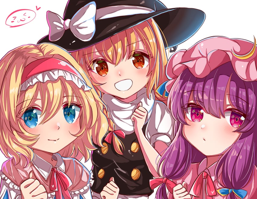 kirisame marisa, alice margatroid, and patchouli knowledge (touhou) drawn by minchia_(wncm5544)