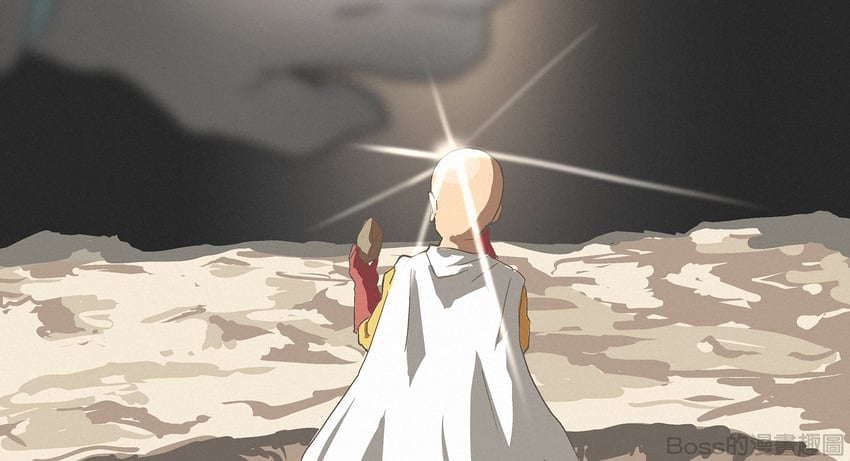 saitama and lucy (one-punch man and 2 more) drawn by bosstseng