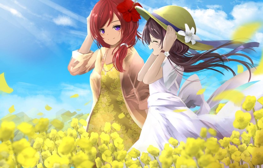 nishikino maki and yazawa nico (love live! and 1 more) drawn by orein