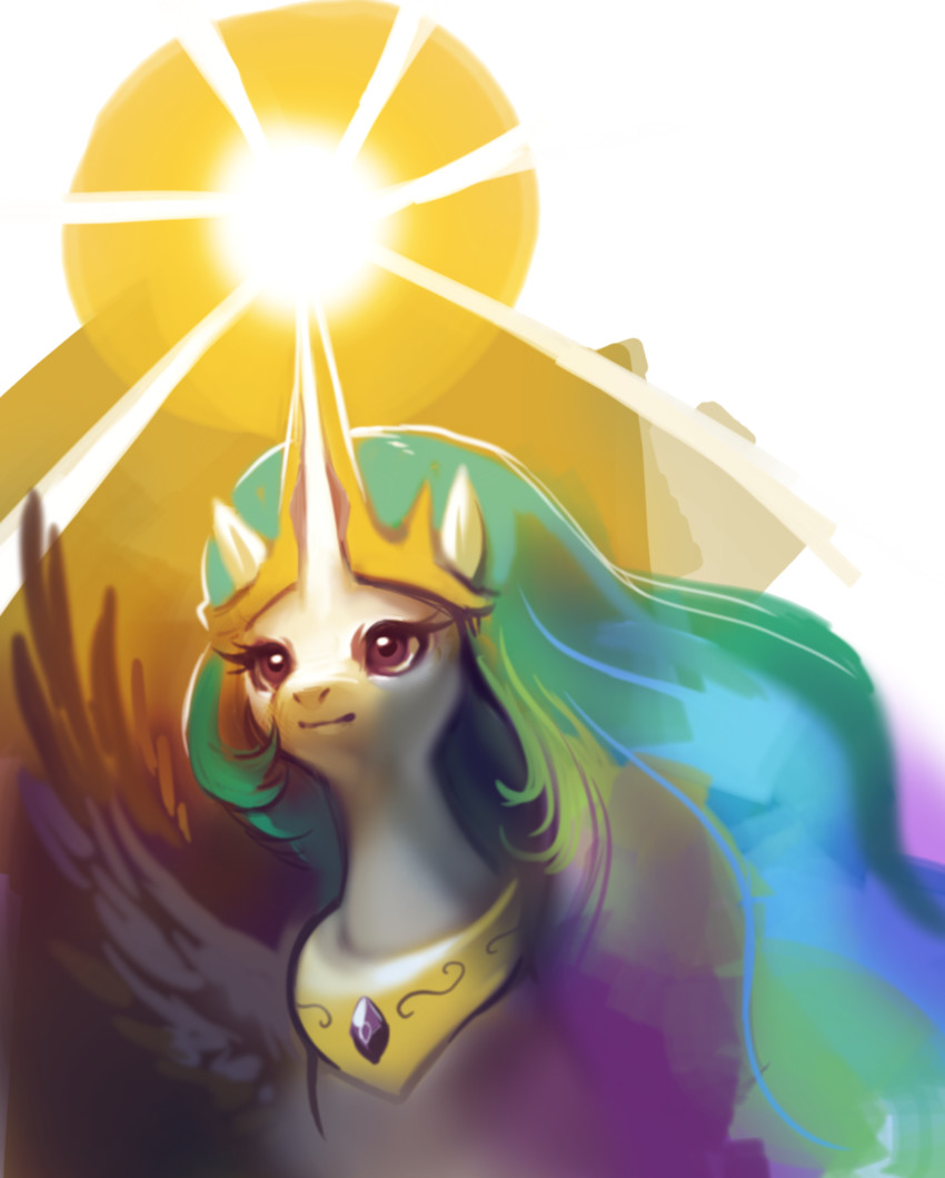 princess celestia (my little pony and 1 more) drawn by glitchedpuppet