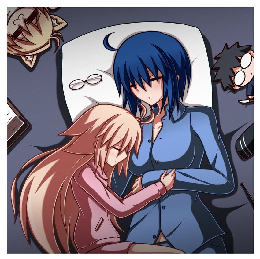 arcueid brunestud, ciel, tohno shiki, neco-arc, and eco-arc (tsukihime) drawn by zeon132