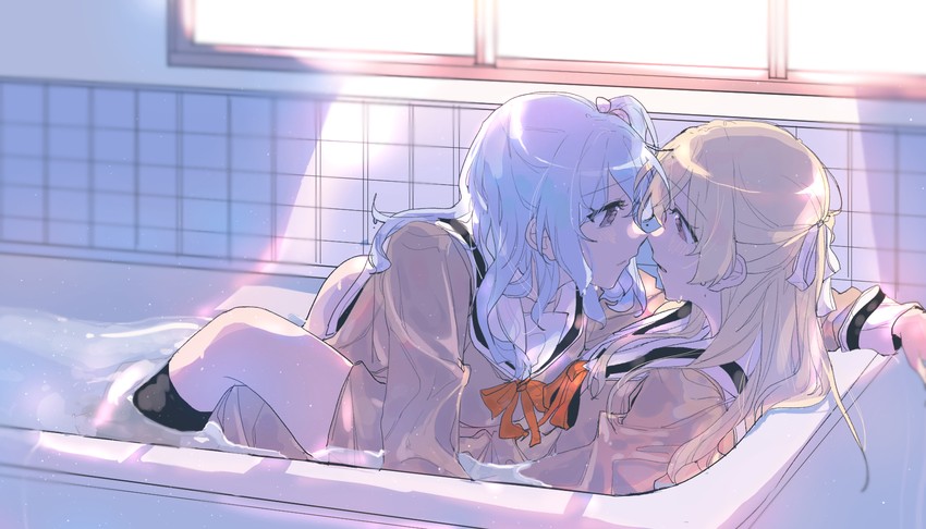 matsubara kanon and shirasagi chisato (bang dream!) drawn by kyudoli