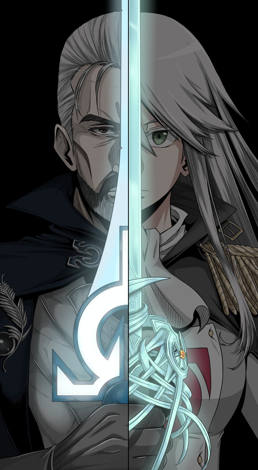 thalia guardian of thraben and odric lunar marshall (magic: the gathering) drawn by red_wingp2