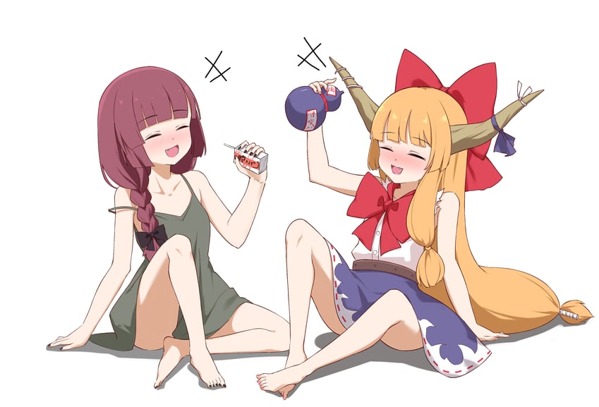 ibuki suika and hiroi kikuri (touhou and 1 more) drawn by oeyama