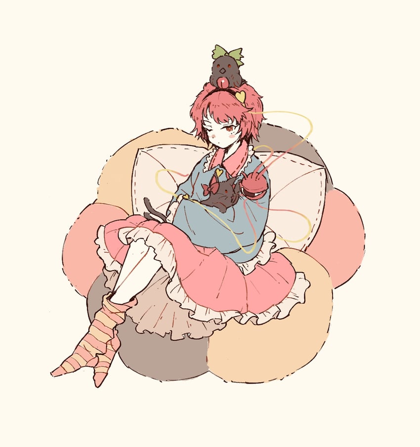 komeiji satori, kaenbyou rin, and reiuji utsuho (touhou) drawn by neka_(_nekaka_)
