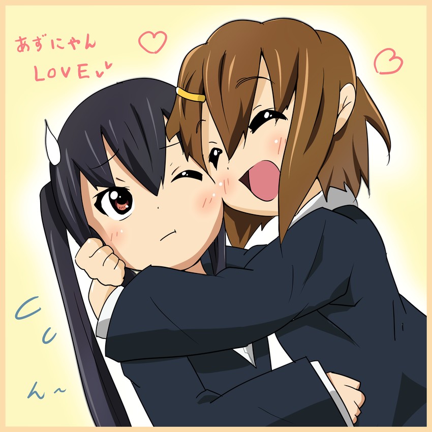 nakano azusa and hirasawa yui (k-on!) drawn by nori_(noritsugu)