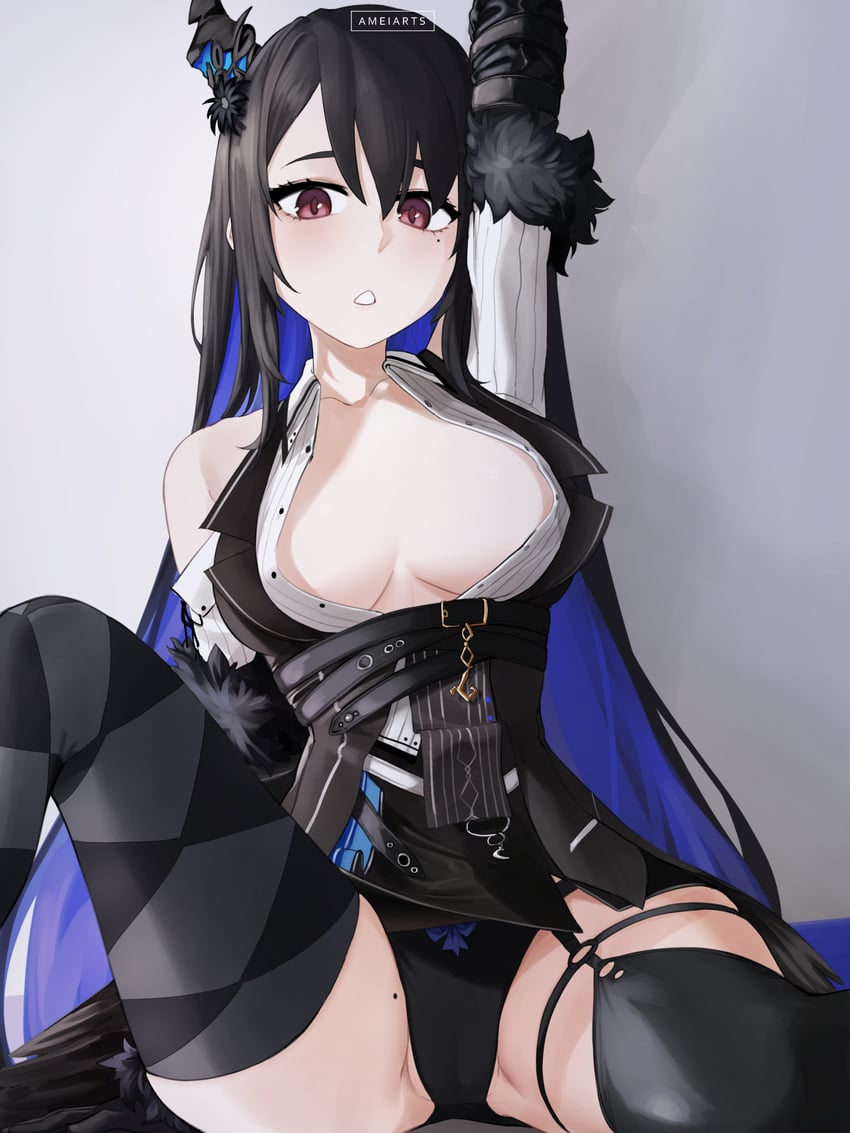 nerissa ravencroft (hololive and 1 more) drawn by ameiarts