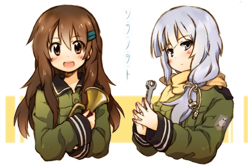 sorami kanata and kannagi noel (sora no woto) drawn by shenbei_xiaoqiu