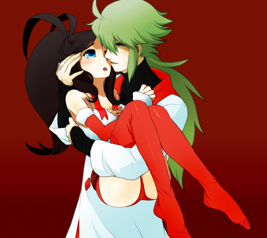 hilda and n (pokemon and 1 more) drawn by rkp