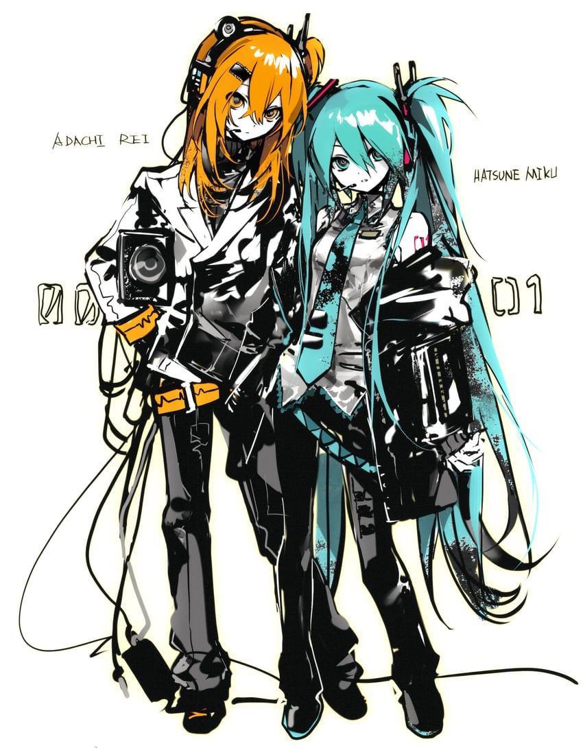 hatsune miku and adachi rei (vocaloid and 2 more) drawn by hanaseto