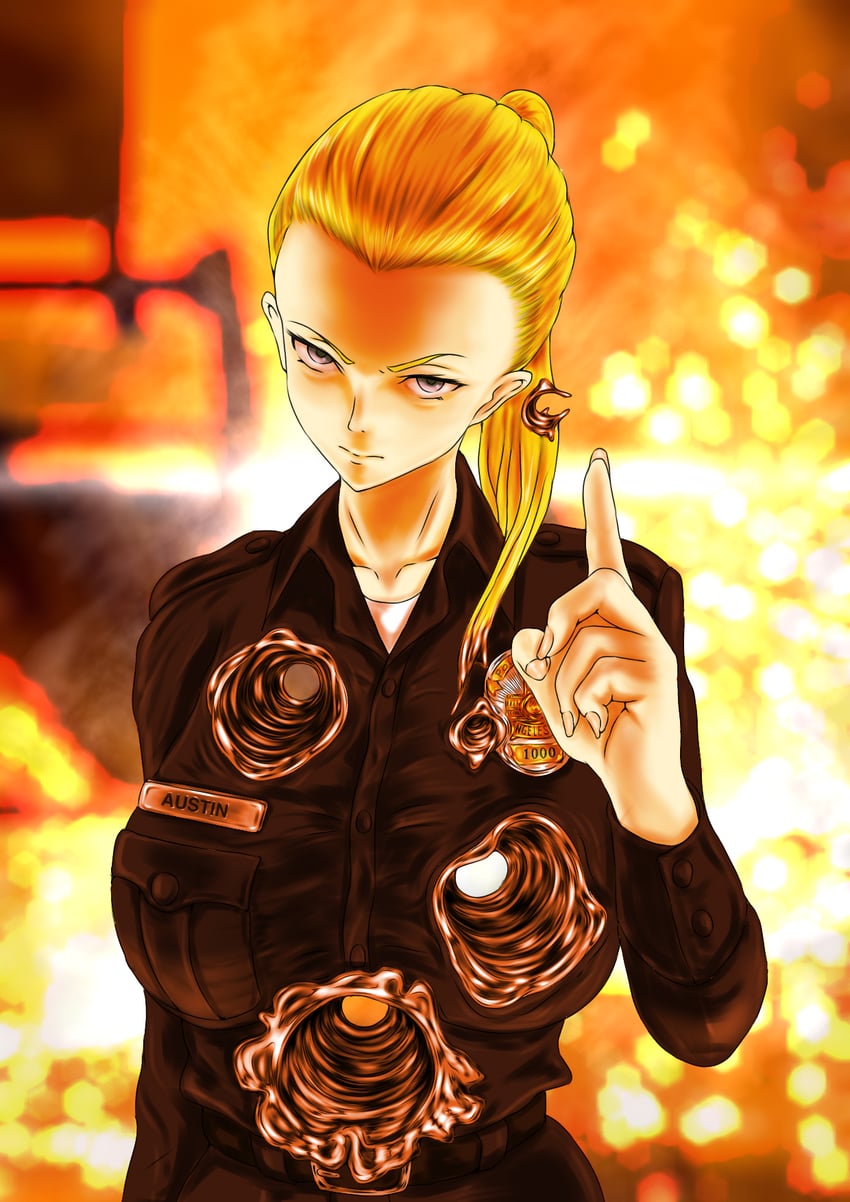 t-1000 (terminator and 1 more) drawn by liquidxt1000