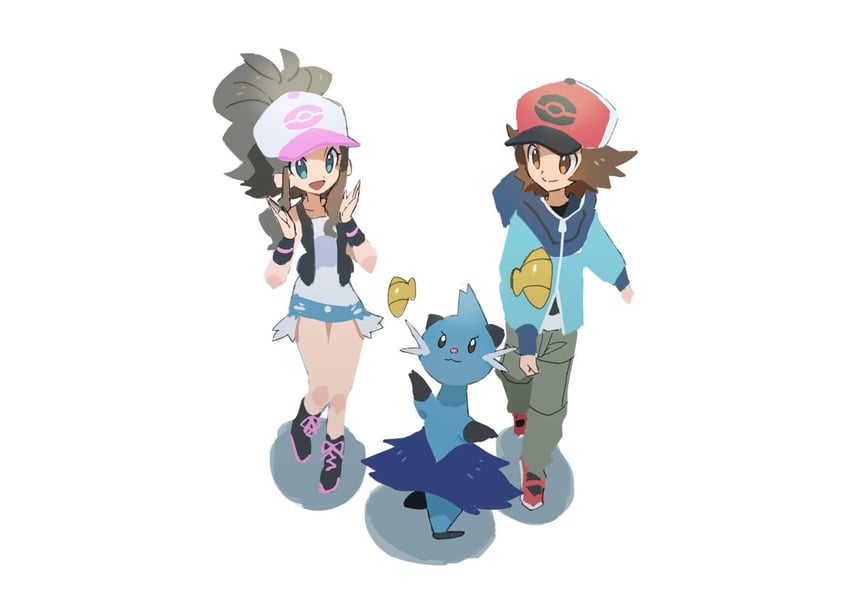 hilda, hilbert, and dewott (pokemon and 1 more) drawn by nyagiratwist