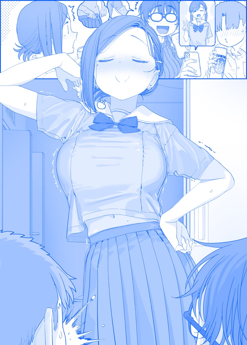 kouhai-chan and rikei-chan (getsuyoubi no tawawa) drawn by himura_kiseki