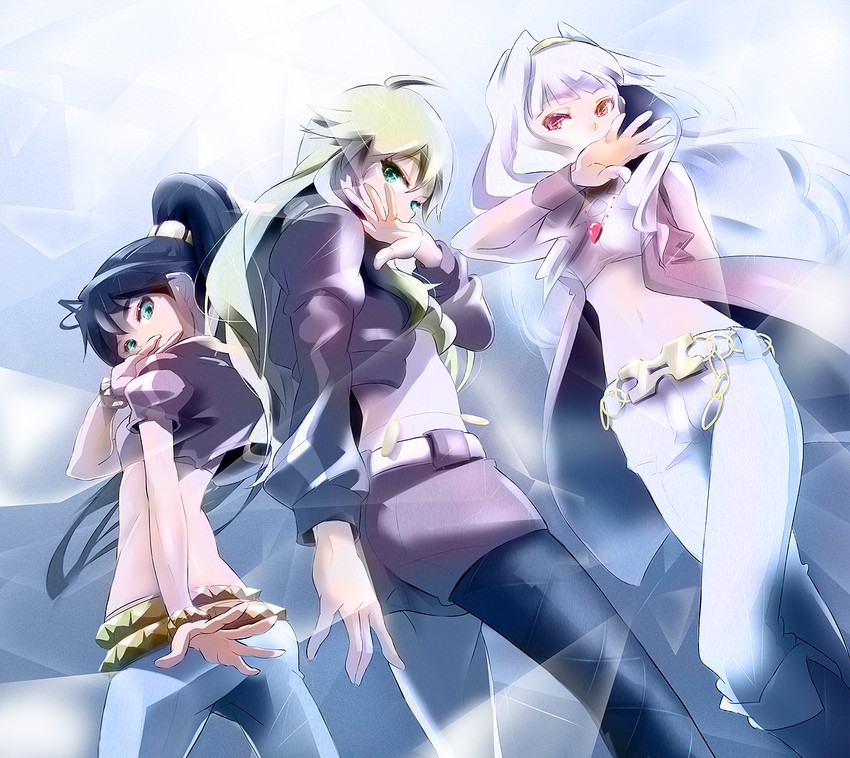 hoshii miki, shijou takane, and ganaha hibiki (idolmaster) drawn by ruguran