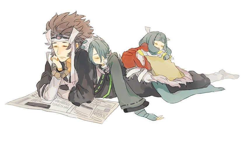 setsuna, mitama, and azama (fire emblem and 1 more) drawn by shourou_kanna
