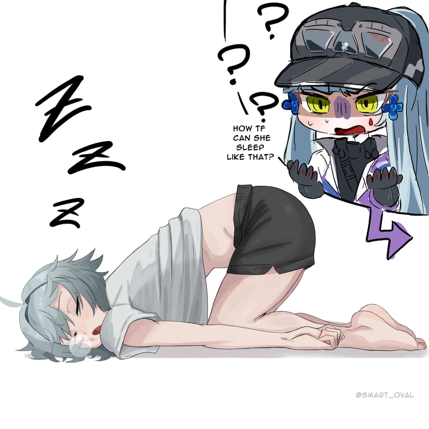 hk416, g11, klukai, and mechty (girls' frontline and 1 more) drawn by smart_oval