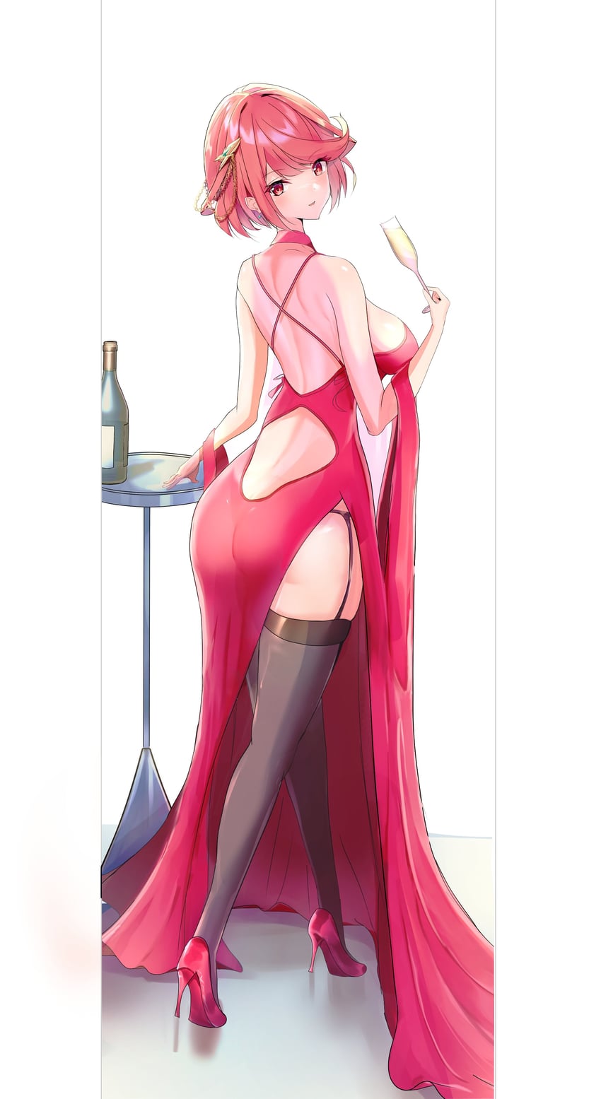 pyra (xenoblade chronicles and 1 more) drawn by karuushi