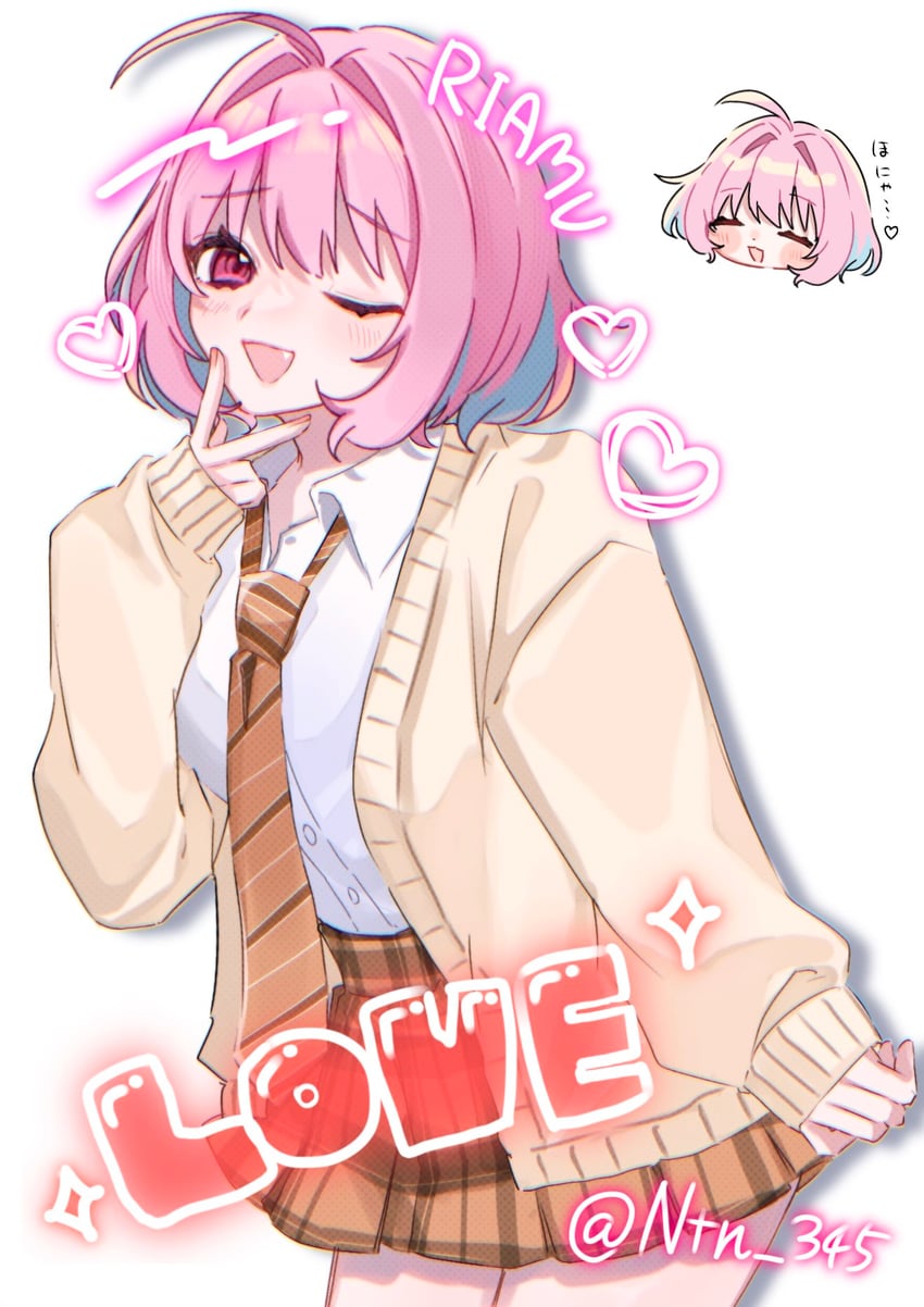 yumemi riamu (idolmaster and 2 more) drawn by nose_(ntn_345)