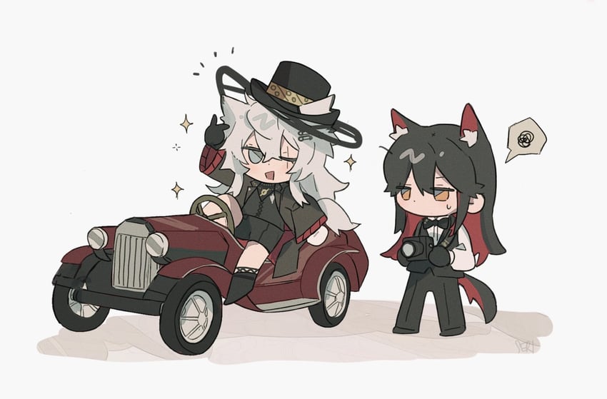 texas, lappland, and lappland the decadenza (arknights and 1 more) drawn by seri_(vyrlw)