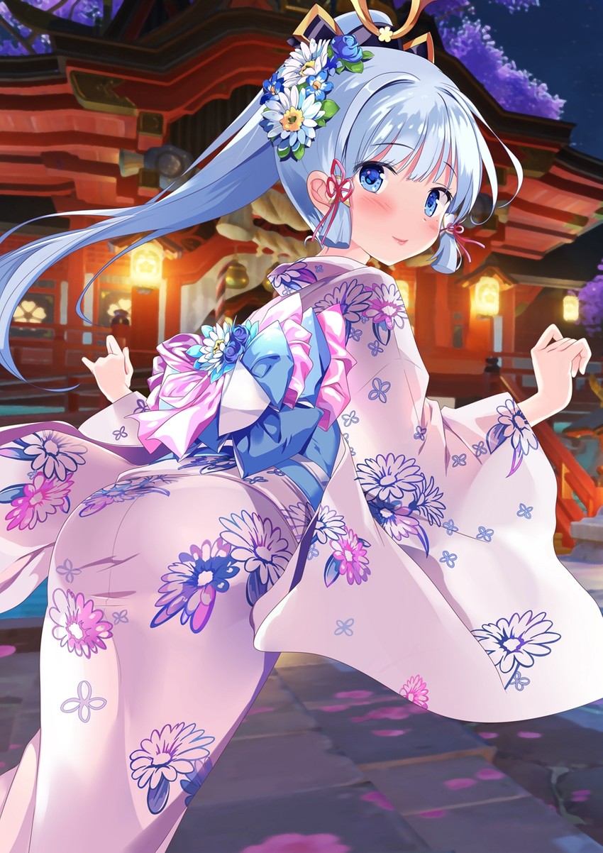 kamisato ayaka (genshin impact) drawn by youlancangkong