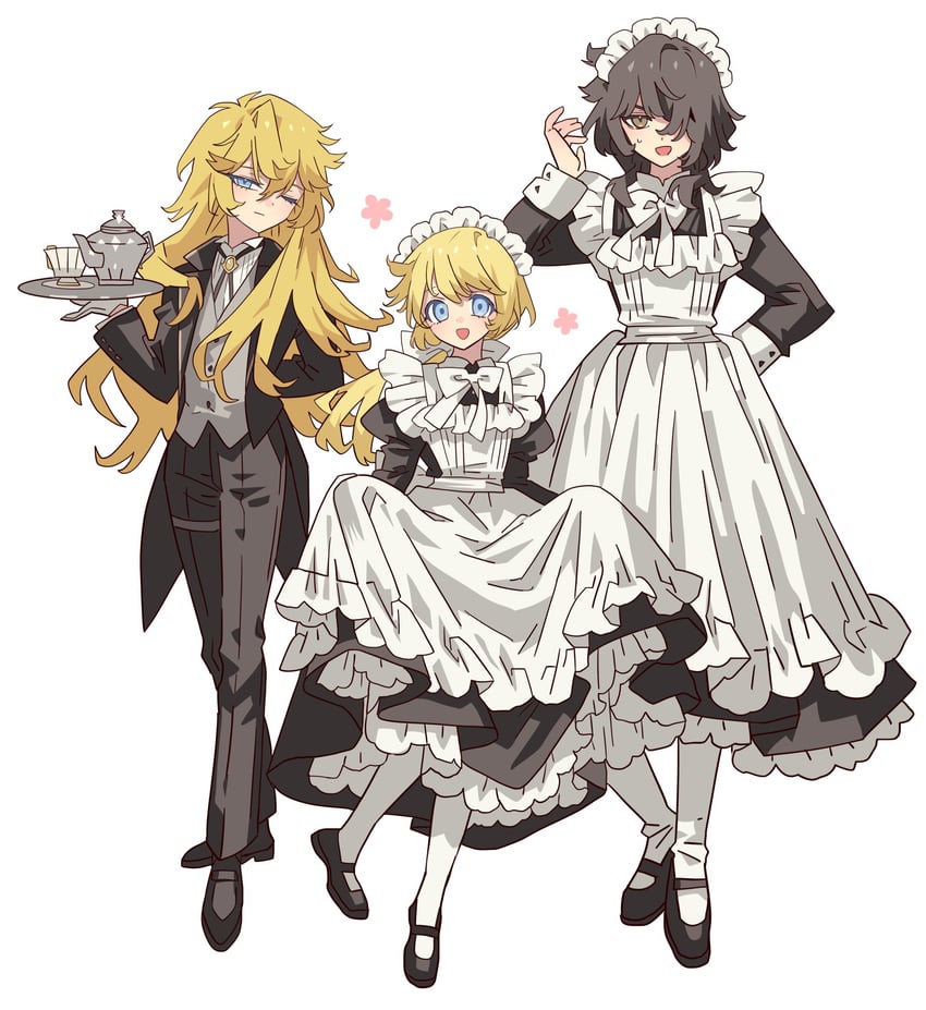 oscar francois de jarjayes, andre grandier, and rosalie lamorliere (versailles no bara) drawn by meremero