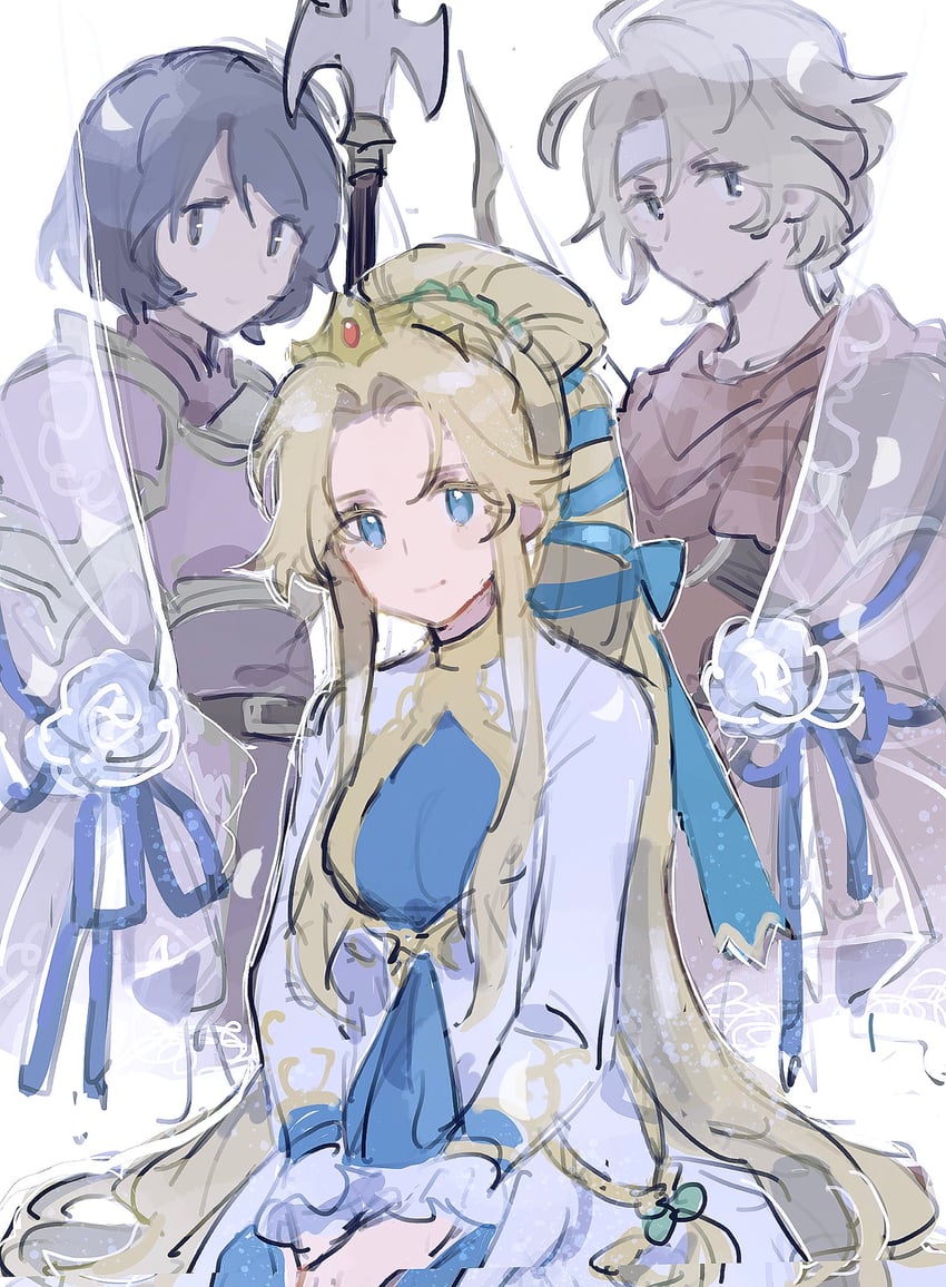jeorge, nyna, and midia (fire emblem and 1 more) drawn by mbkmmm