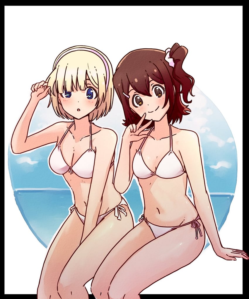kasuga mirai and okuzora kohaku (idolmaster and 2 more) drawn by kelvin1996c