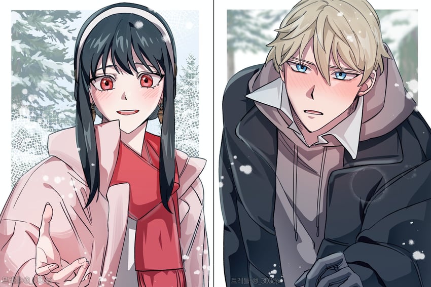 yor briar and twilight (spy x family) drawn by roido_0