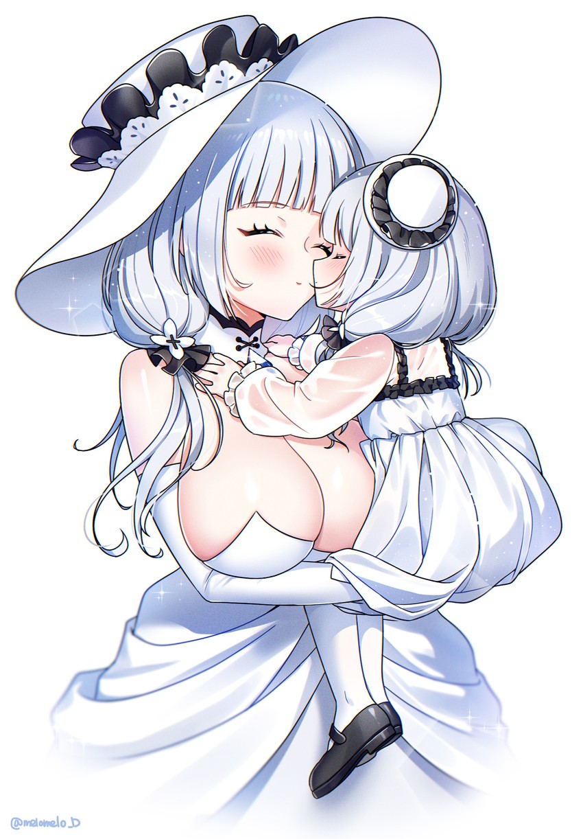illustrious and little illustrious (azur lane) drawn by melo_(meromero)