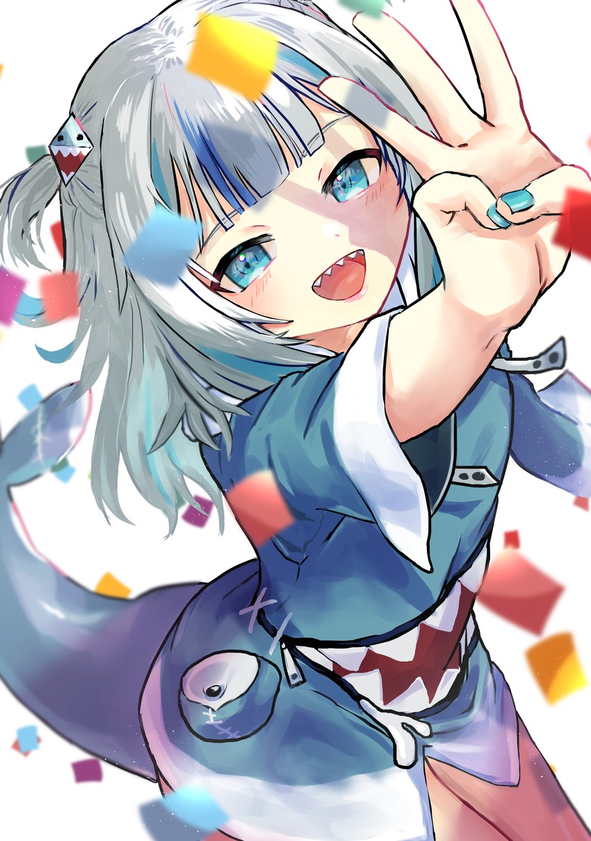 gawr gura (hololive and 1 more) drawn by kotobukimura_(toratoralaw)