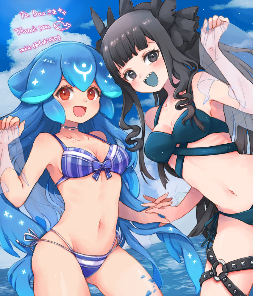 bao and artemis of the blue (indie virtual youtuber and 1 more) drawn by rabio_(labi555)