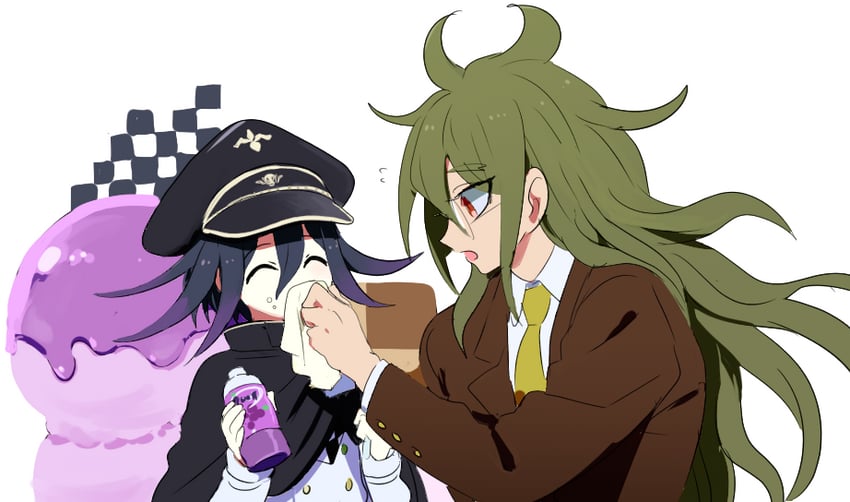 oma kokichi and gokuhara gonta (danganronpa and 1 more) drawn by tamaon