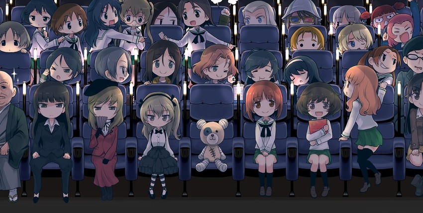 nishizumi miho, darjeeling, akiyama yukari, takebe saori, shimada arisu, and 27 more (girls und panzer) drawn by saiguchi_otoufu