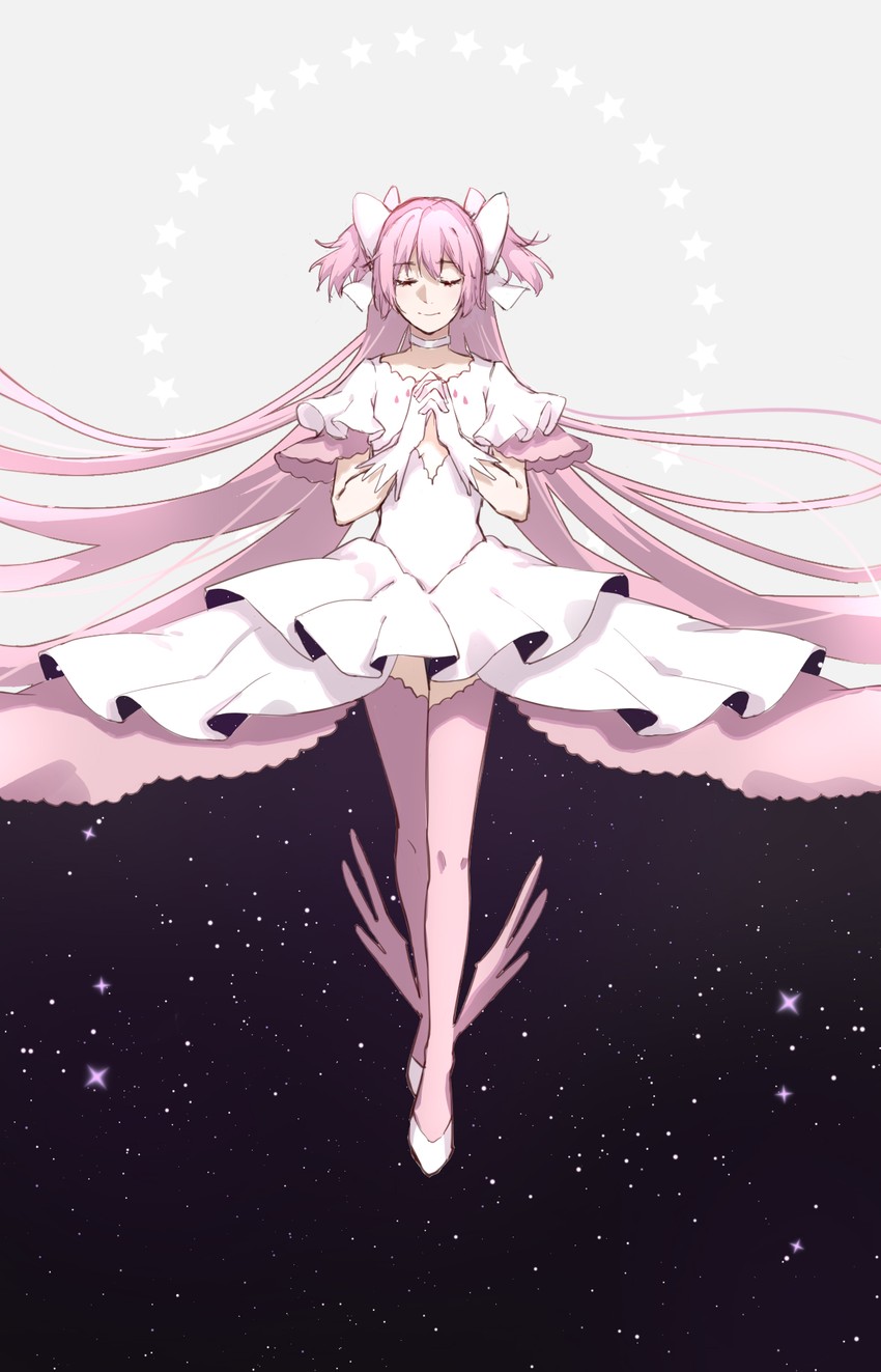 kaname madoka and ultimate madoka (mahou shoujo madoka magica) drawn by missholmes