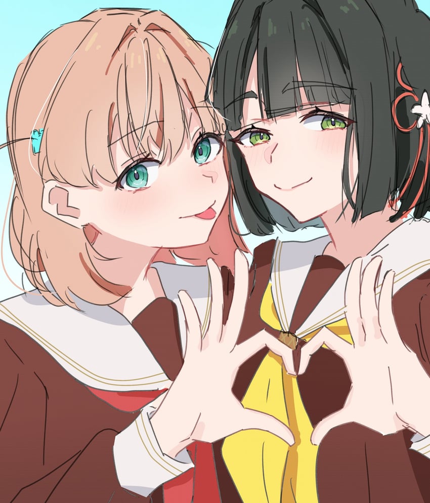 hinoshita kaho and momose ginko (love live! and 1 more) drawn by potu_sabu