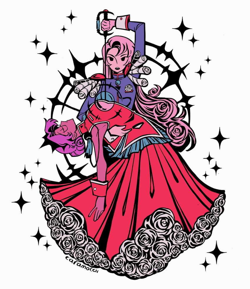 tenjou utena and himemiya anthy (shoujo kakumei utena) drawn by caramoccii