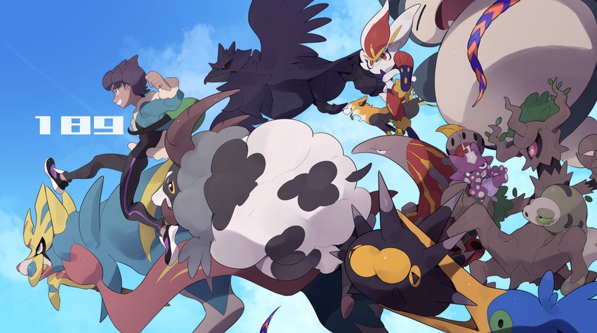 hop, cinderace, snorlax, corviknight, zacian, and 8 more (pokemon and 1 more) drawn by mimura_(nnnnnnnnmoo)