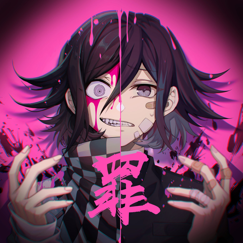 oma kokichi (danganronpa and 1 more) drawn by nanin