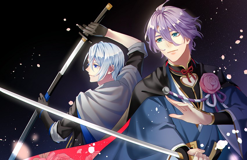 kasen kanesada and yamanbagiri chougi (touken ranbu) drawn by rei_(usabiba)
