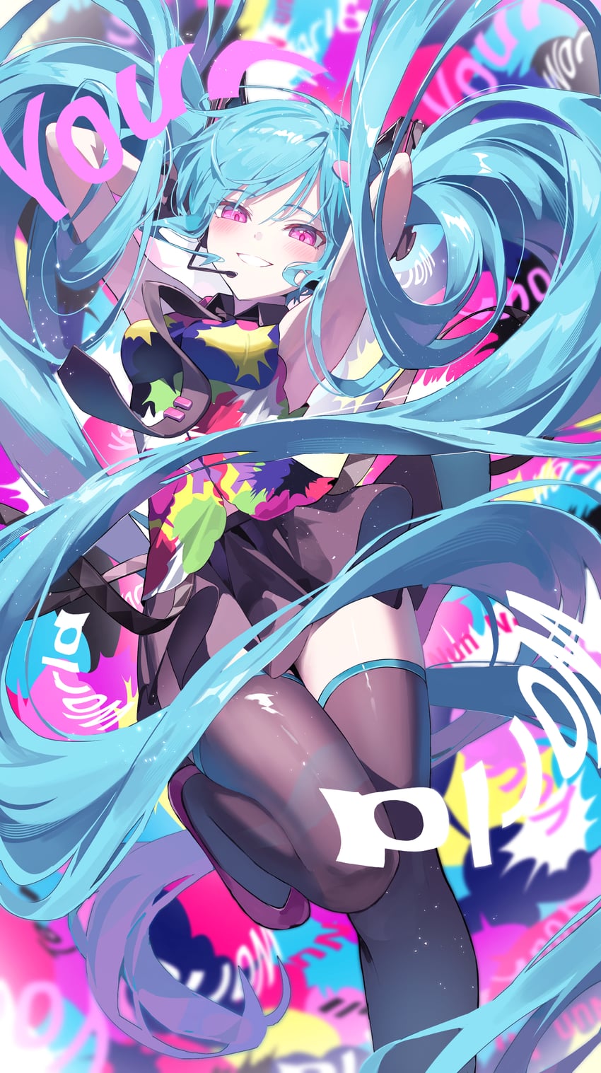 hatsune miku (vocaloid and 1 more) drawn by nun_nu