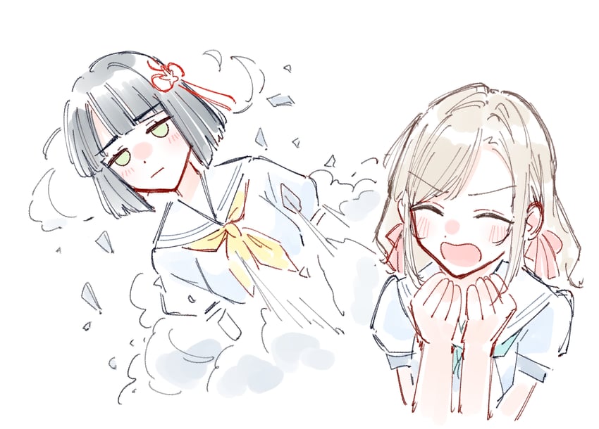 momose ginko and ceras yanagida lilienfeld (love live! and 1 more) drawn by zangemiya