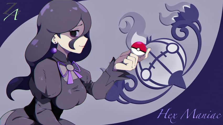 hex maniac and chandelure (pokemon and 1 more) drawn by afuron