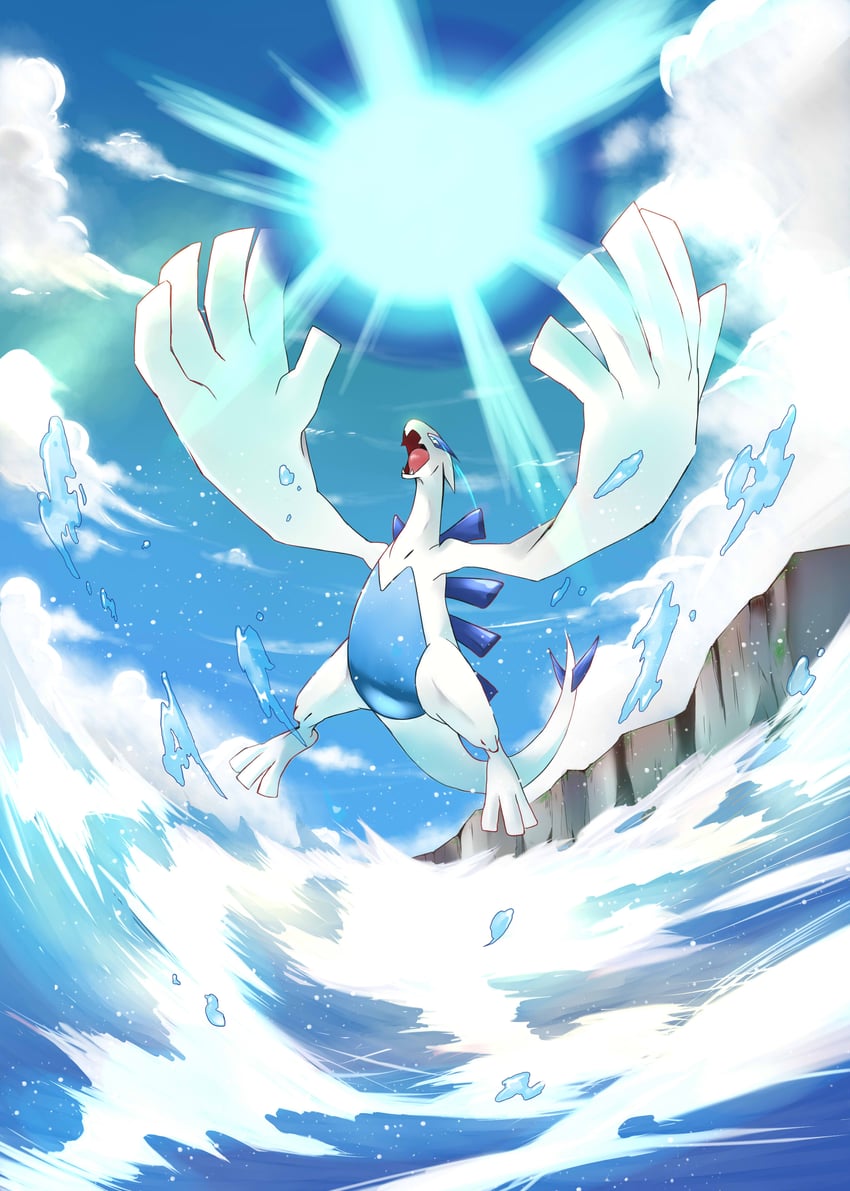 lugia (pokemon) drawn by keroroalex